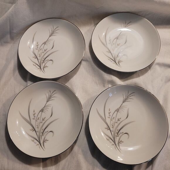 CastleCourt Fine China "Wheat Spray" Set of 4 Soup Salad Cereal Bowls Japan - Picture 2 of 8